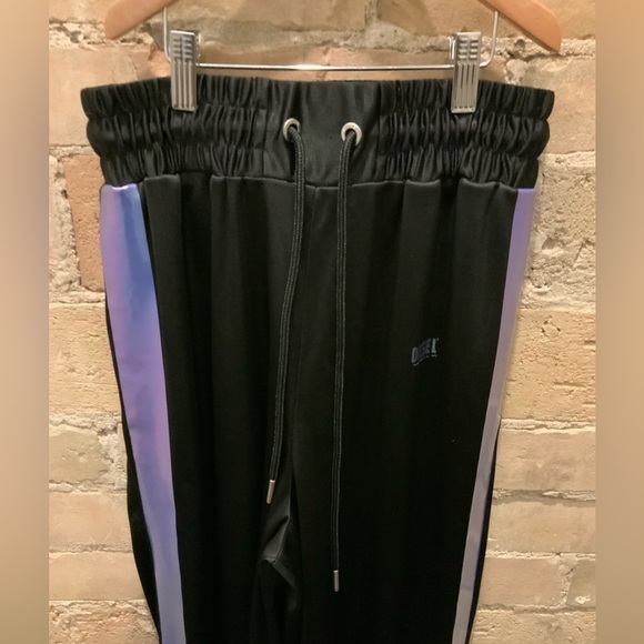 Diesel P-rozyn Black Trousers Side Stripe Tracksuit Bottoms In Sz S - Picture 6 of 11